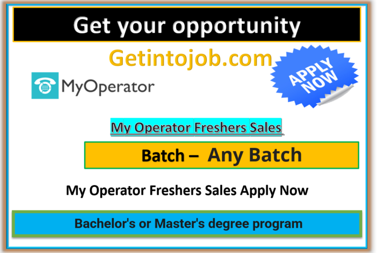 My Operator Freshers Sales Apply Now